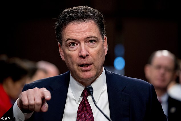 FILE - Former FBI director James Comey speaks during a Senate Intelligence Committee hearing on Capitol Hill, June 8, 2017, in Washington. (AP Photo/Andrew Harnik, File)