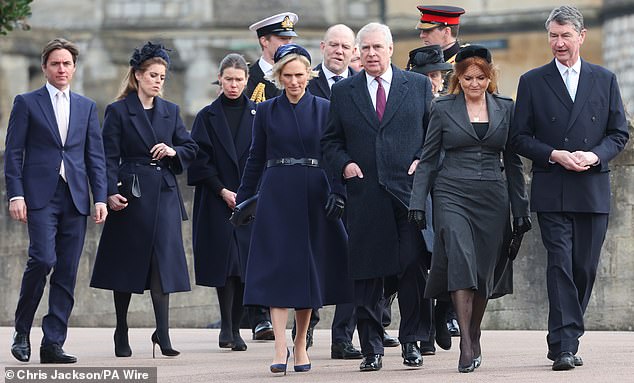 While both parents (pictured in February last year) have now lost all their charitable patronages, the princesses have dozens of their own between them