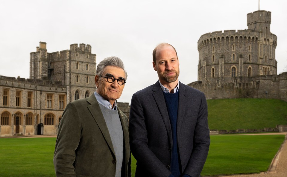 Eugene Levy and Prince William at Windsor Castle.