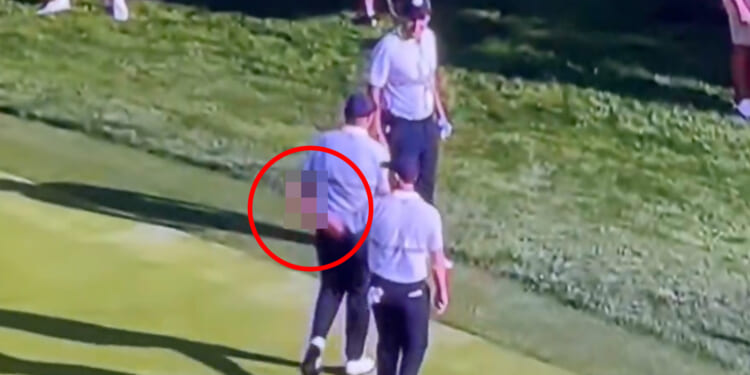 Rory McIlroy appears to stick finger up at heckler live on TV just hours after making admission about Ryder Cup crowd