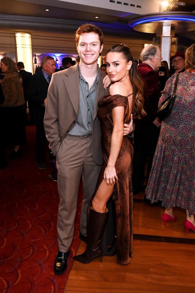 Ben Joyce and Amber Davies attending The WhatsOnStage Awards 2023.