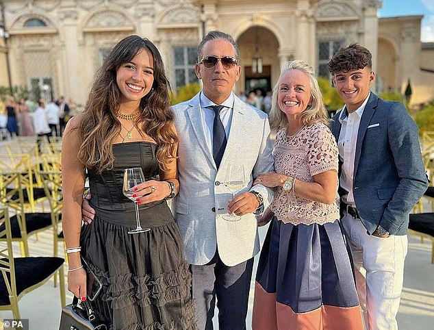Victim Grace, left, pictured with father Dr Sanjoy Kumar, who has criticised Nottinghamshire NHS Foundation Trust for their ¿failure¿ to treat Calocane, alongside Grace's mother Sinead and brother James