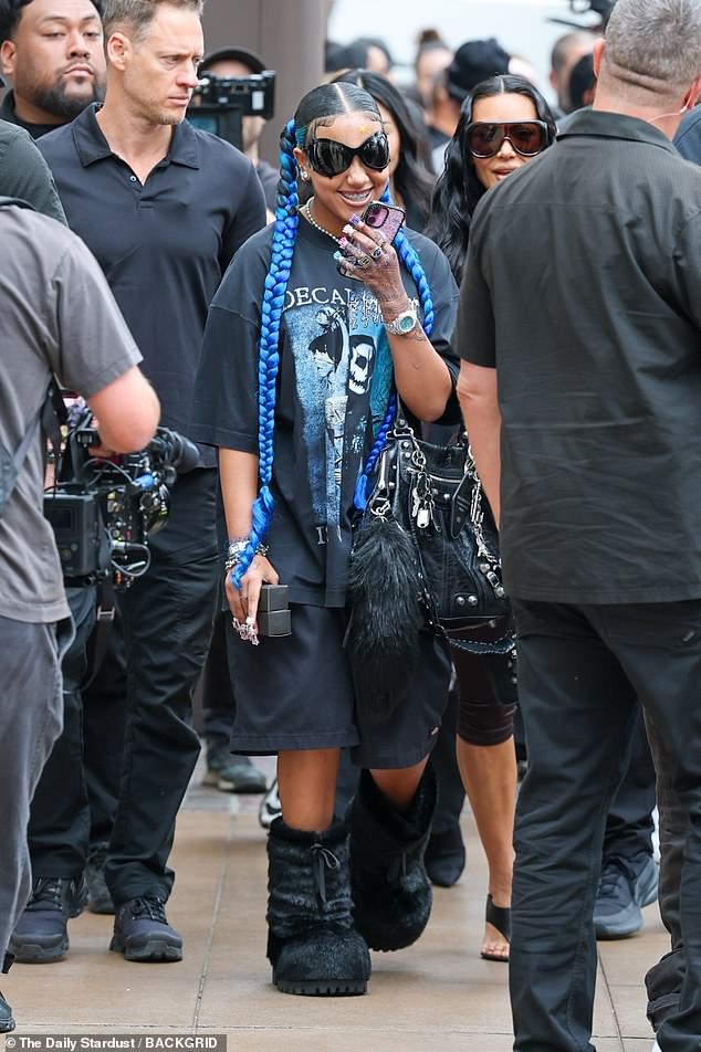 The SKIMS founder, 44, brought along her preteen daughter, now 12, to celebrate the release of her brand's collaboration with Nike at the opening of the store at The Grove