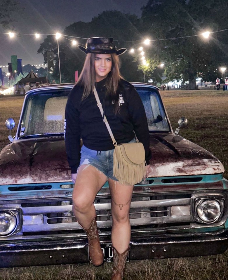 Hannah Byrne at a Country music festival.
