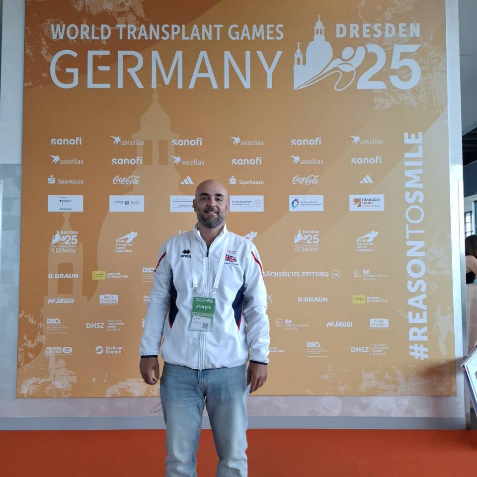 Nick Barnard at the World Transplant Games Germany 2025 event.