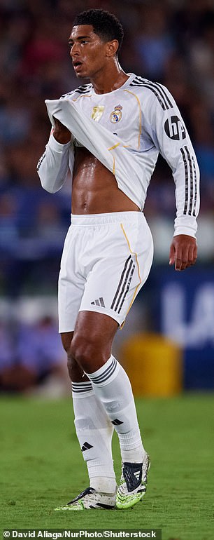 Bellingham showed his toned figure