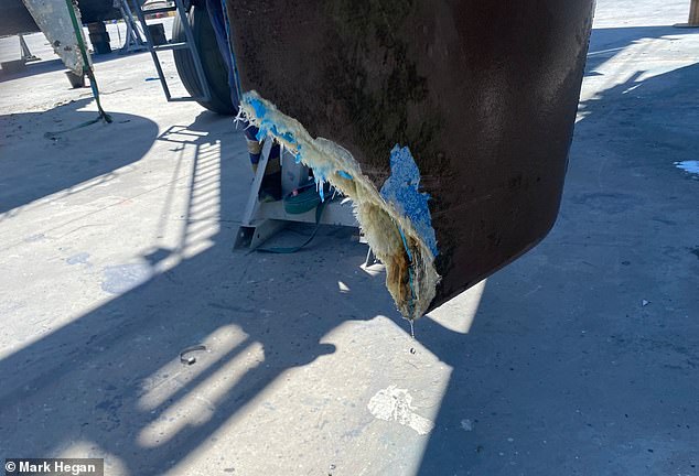 Damage to Mr Hegan's boat was about £15,000 (rudder and self-steering), although fortunately the insurance paid for a lot if it
