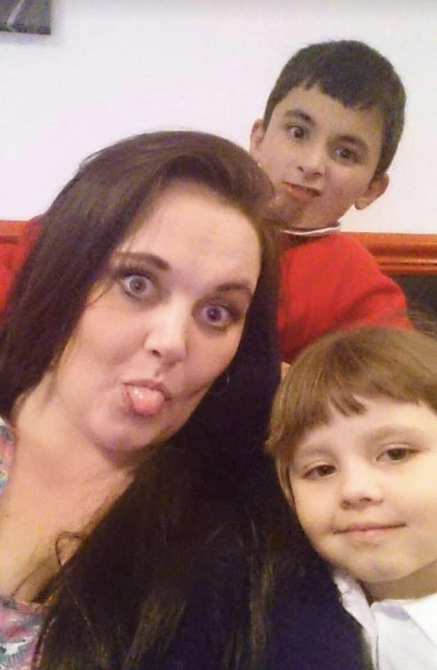 Jodie, pictured with Jayden and her daughter Isha