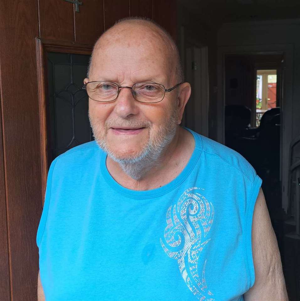 Alan King, who lives next to the abandoned building site at Great Mongeham, near Deal.