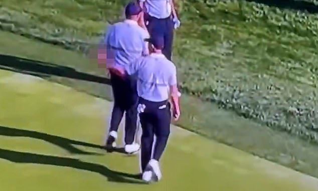McIlroy appeared to raise his middle finger at American fans at the Ryder Cup on Friday