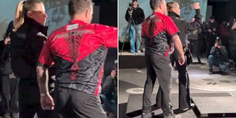 Darts star has to remind celeb key rule in bizarre match in freezing train station 4,000m up Swiss mountain