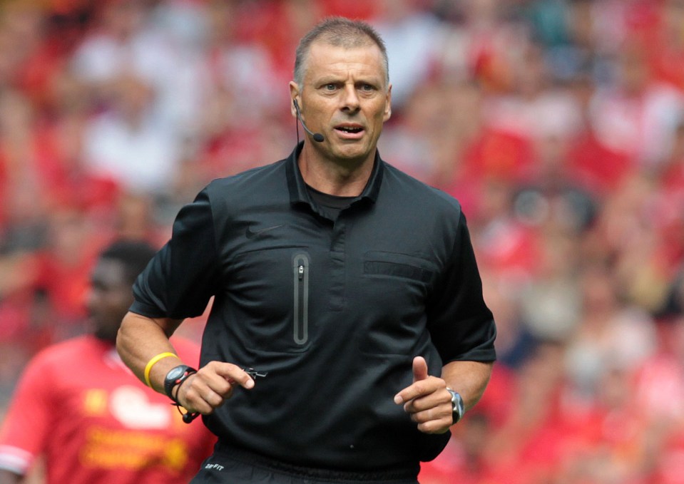 Referee Mark Halsey during a friendly match between Liverpool and Olympiakos.