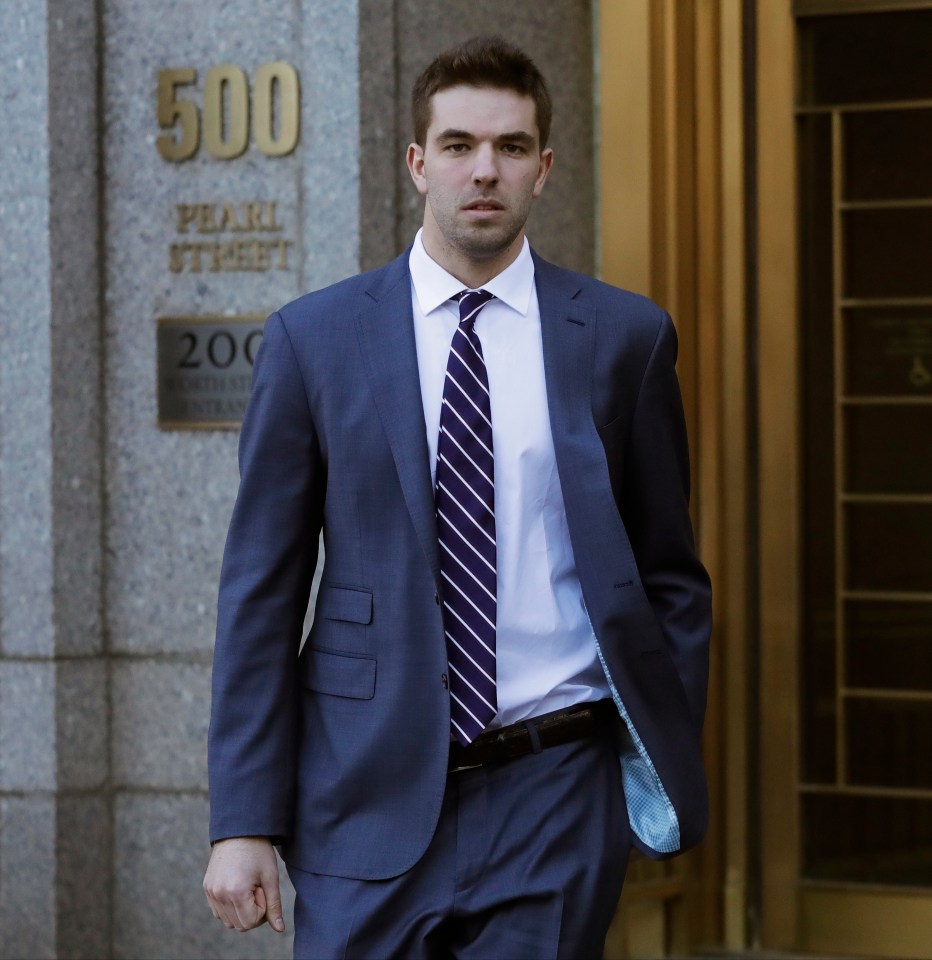 Billy McFarland, Fyre Festival promoter, leaves federal court.