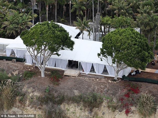 A deck extended from the tent to face the ocean