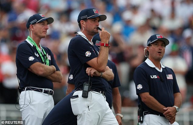 USA captain Keegan Bradley looked shellshocked after another day of disaster