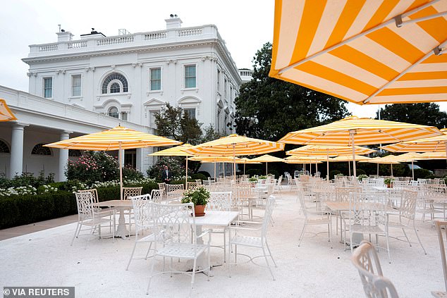 Trump has torn up the Rose Garden’s lawn – where President Ronald Reagan was famously photographed walking his dog with Margaret Thatcher – saying that it’s always wet and inconvenient for women wearing high heels