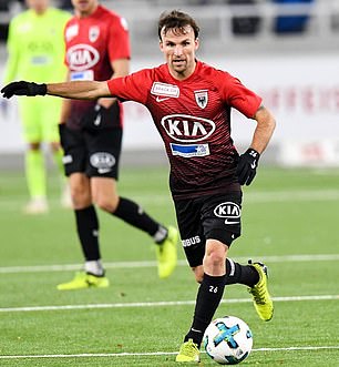 Swiss former top-flight footballer Michael Perrier is seen here playing for FC Aauru