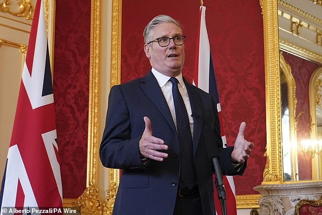 It comes just days after Sir Keir Starmer (pictured) said Labour has 'shied away' from confronting 'people's concerns' around immigration and UK borders