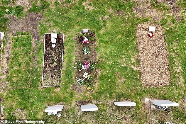 In an extraordinary twist of fate, Mr Woods' graveyard plot was allotted immediately next to his worst enemy