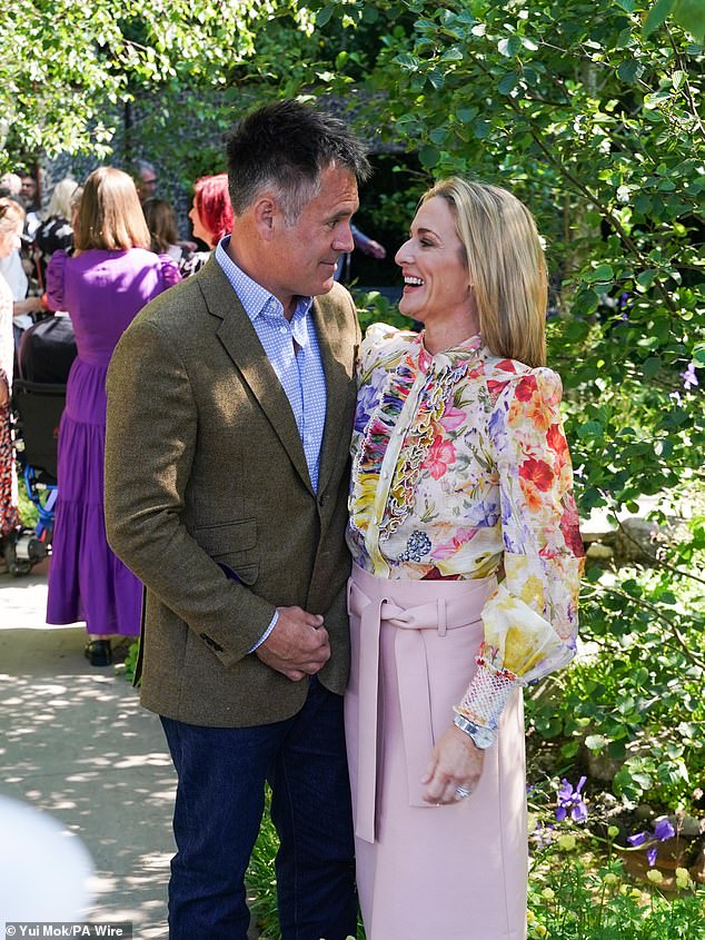 Gabby with her husband Kenny at the Chelsea Flower Show in 2024. They have two children Lois and Reuben, both 20