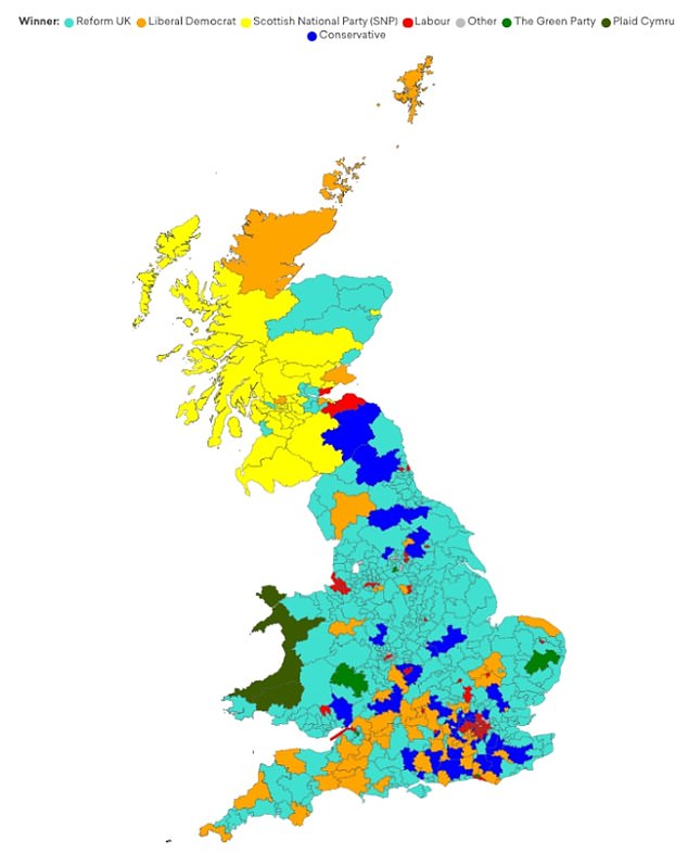 In findings that will spread alarm among activists in Liverpool, More in Common research estimated that Nigel Farage's insurgents would scoop 373 seats if an election were held now
