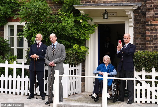 The Duke and the late Duchess of Kent outside Wren House in 2014. Situated to the north of Kensington Palace, the property consists of five bedrooms and five reception. It also boasts excellent views of the palace's walled garden