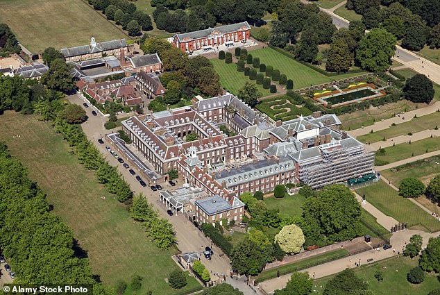 An aerial view of Kensington Palace. The last monarch to have been born there was Queen Victoria