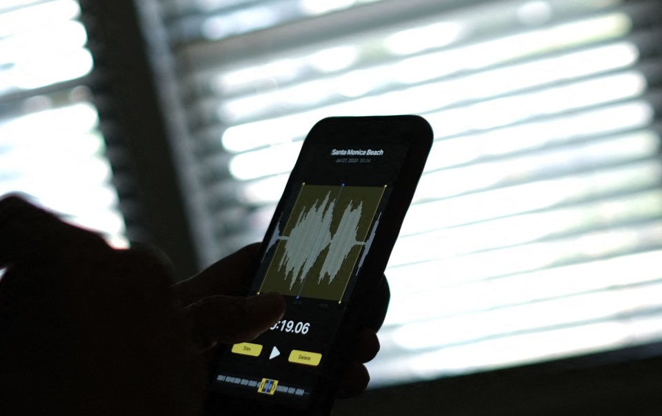 Illustration of a person recording a voice message on their smartphone.
