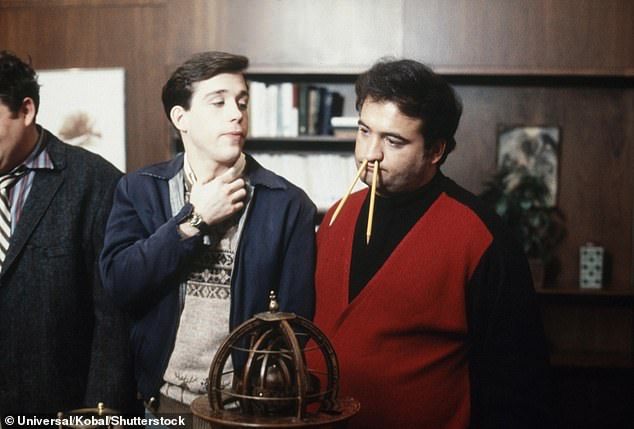The star is pictured in 1978's National Lampoon's Animal House with John Belushi