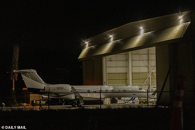 Swift was loaded onto the plane in secrecy in the hangar