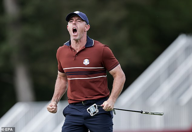 On a successful day for Team Europe, McIlroy faced repeated abusive chants and at one point told the crowd to 'shut the f*** up'