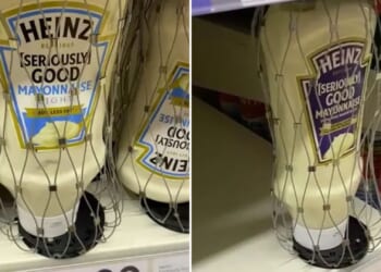Major supermarket slaps security tags on £3.60 bottle of MAYONNAISE as shoppers left stunned