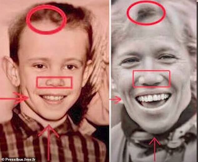 Owens produced 'before-and-after' photos to cite similarities between an undated photo of Brigitte's brother and the first lady herself, to corroborate the debunked conspiracy that the 72-year-old is a transgender woman