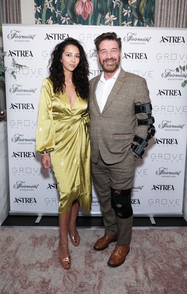 Katie Dadzie and Nick Knowles attend the launch of Grove Gallery's latest artist in residence Zara Muse in collaboration with Astrea diamonds.