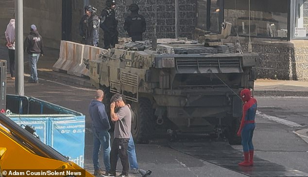 The web-slinging superhero took to the streets of the unlikely Hampshire town to shoot a dramatic stunt ahead of the upcoming Marvel movie, set for release in July 2026