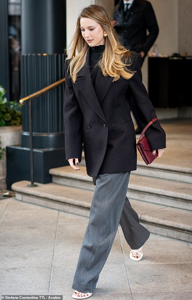 Like both of her parents, Eve (pictured) graduated from Stanford University in 2021, where she majored in science, technology, and society, but later decided to pursue a career in modeling