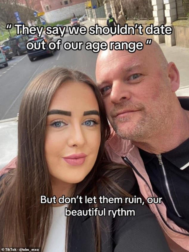 The couple have maintained their relationship is 'completely normal' and that they have 'so much in common', despite the significant age gap. (Jonny Mitchell, 53, pictured with his girlfriend, Abs, 25)