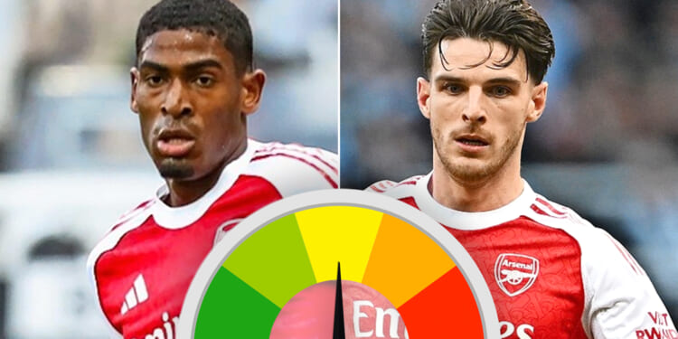 Arsenal player ratings: Rice gets reward for brutal shift as Timber also shines but Mosquera struggles to replace Saliba – The Sun