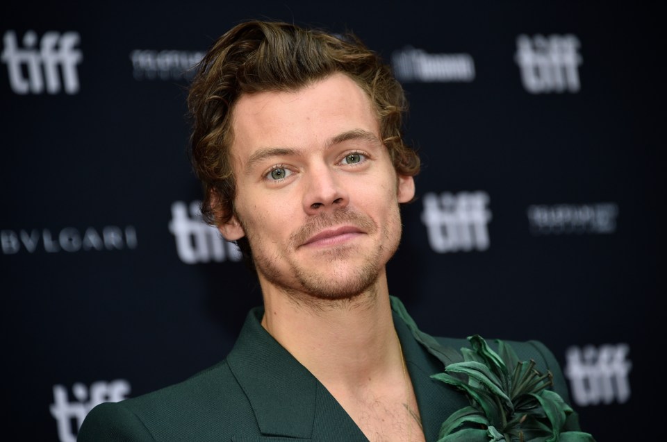 Harry Styles at the premiere of "My Policeman" at the Princess of Wales Theatre.
