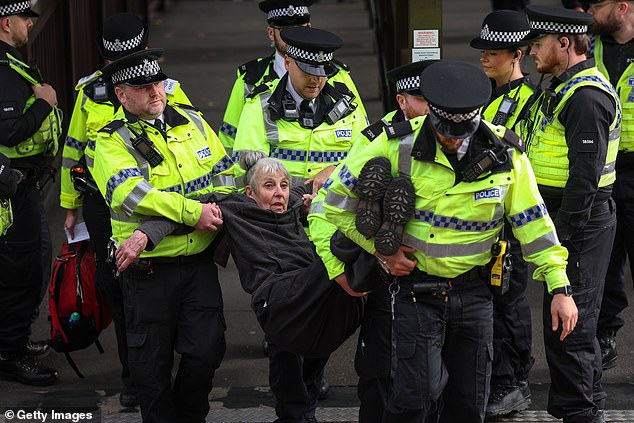 Police arrested protesters supporting the banned group Palestine Action outside the Labour party conference in Liverpool