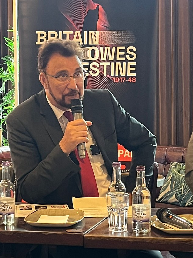 Lead petitioner 91-year-old Munib al-Masri was also at the event, alongside Mr McDonald, fellow MPs Simon Opher and Afzal Khan (pictured), and peer Lord Dubs.