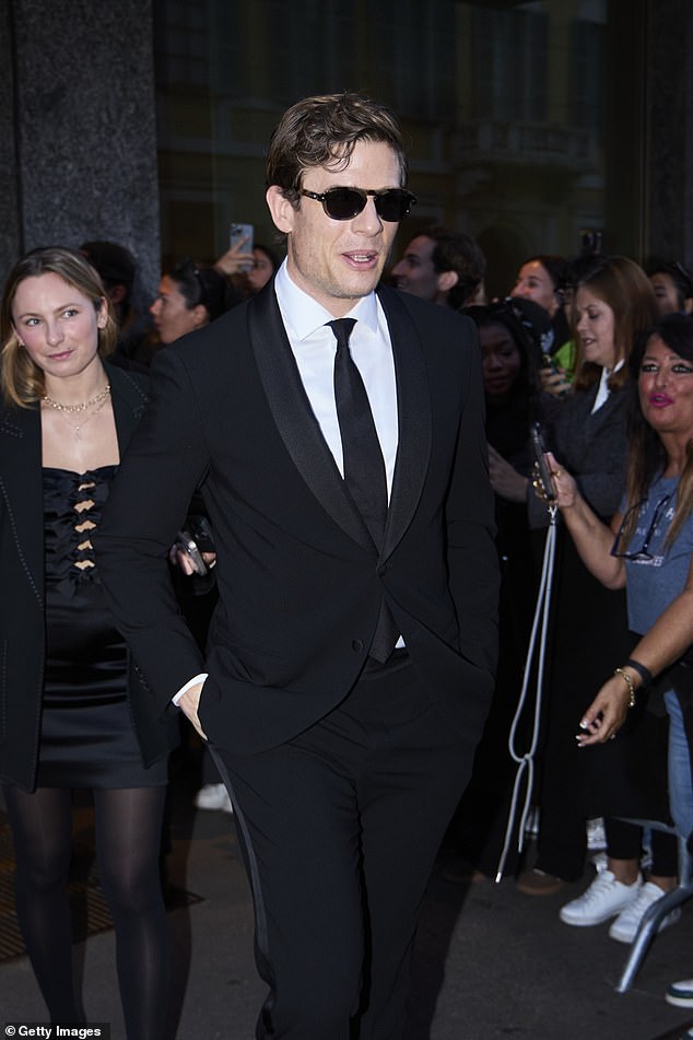 James Norton shielded his eyes with sunglasses as he departed the show