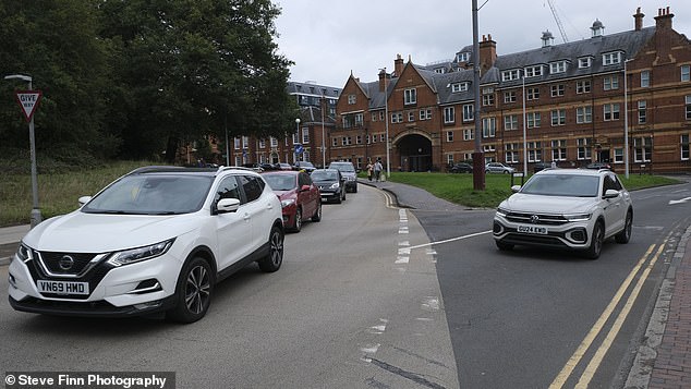 But it is not just locals hit hard by the madness, with visitors to the town (pictured) also having their hard-earned days out frustrated by parking troubles