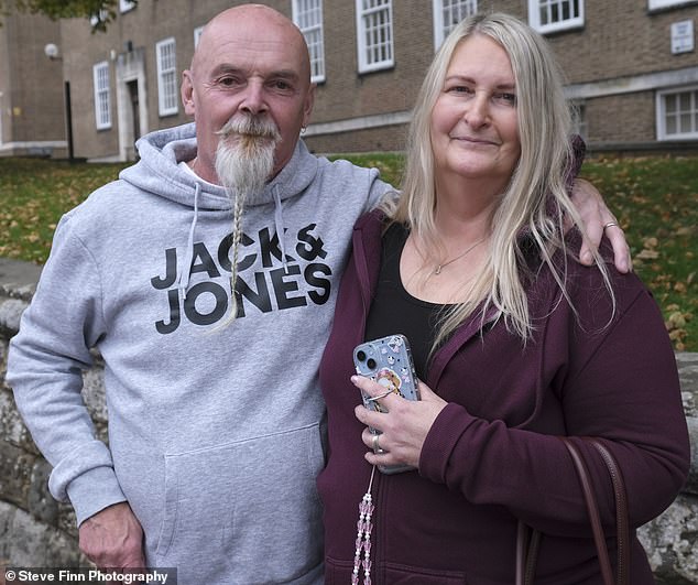 Gina Bond, 56, and husband Mitchell, 65, who were visiting Tunbridge Wells from Romford in east London, said parking had caused them issues. Pictured: The couple