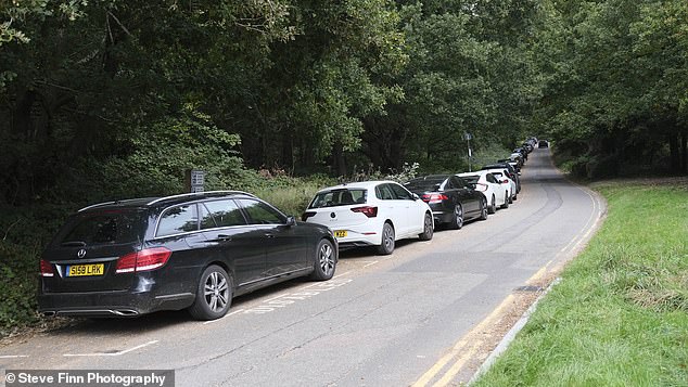 There are estimated to be around 82,000 traffic enforcement officers patrolling UK streets - eclipsing the number of regular soldiers in the British Army, which has roughly 73,490 full-time troops. Pictured: Cars parked in Tunbridge Wells