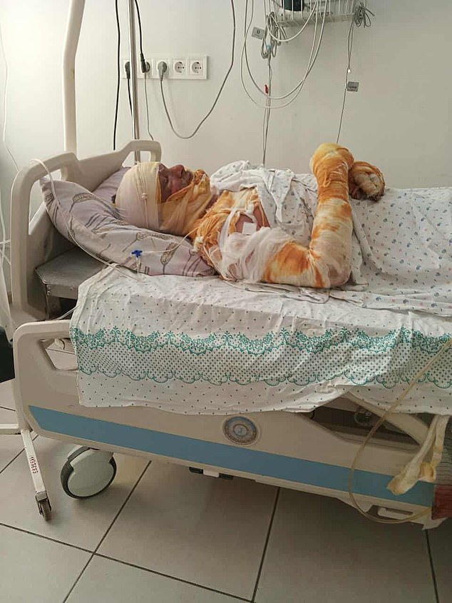 Vadym Bohdan tried to force his way to his wife's bedside after learning she had given birth