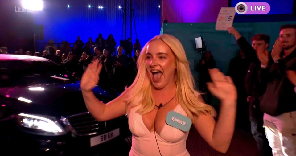 Emily enters the Big Brother house.