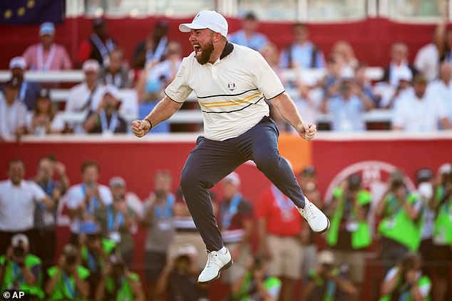 Lowry was left ecstatic after proving the hero for Europe on an unexpectedly frantic last day