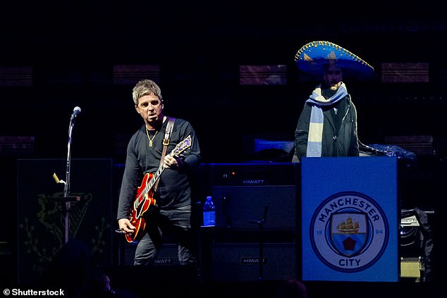 The group has been tipped for a return to Knebworth, the site of their famous 1996 gigs at the festival of the same name in Hertfordshire (pictured stock image Noel)