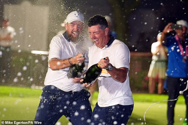 The likes of Shane Lowry and Rory McIlroy popped bottles as the boozy celebrations started